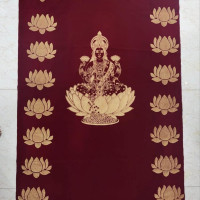 Velvet Lakshmi Devi Backdrop 4.5/8 feet