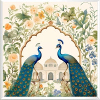 Premium Peacock Thick Satin Backdrop